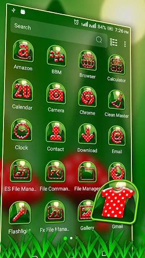 Red Mushroom Green Theme screenshot 2