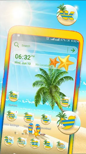 Summer Beach Launcher Theme screenshot 1