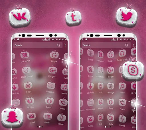Cute Bunny Launcher Theme screenshot 3