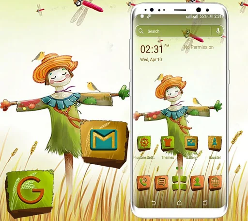 Cute Scarecrow Launcher Theme