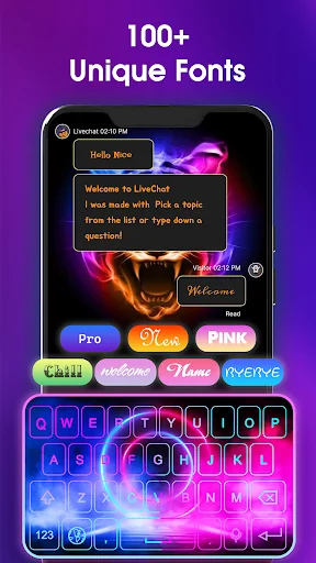 Neon LED Keyboard: RGB & Emoji screenshot 4