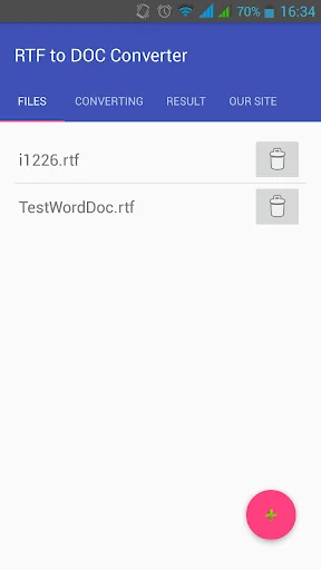RTF to DOC Converter screenshot 1
