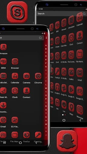 Black Red Leather Theme screenshot 3