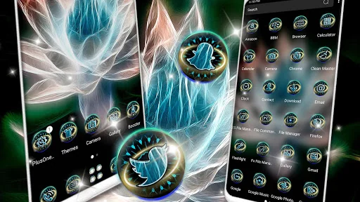 Magical Neon Lotus Theme screenshot 1