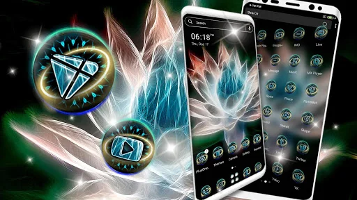 Magical Neon Lotus Theme screenshot 3