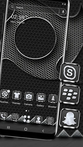 Dark Steel Texture Theme screenshot 1