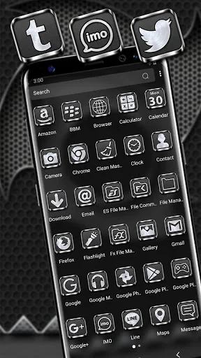 Dark Steel Texture Theme screenshot 2