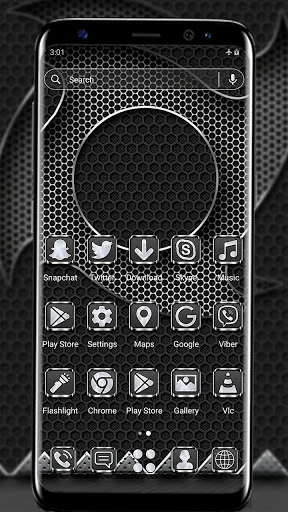 Dark Steel Texture Theme screenshot 4