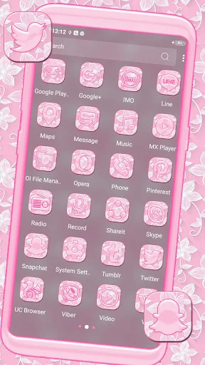 Pink White Flower Theme screenshot 2