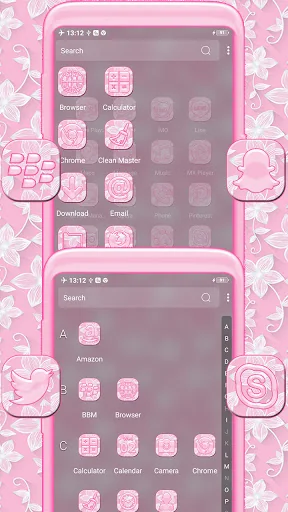 Pink White Flower Theme screenshot 3