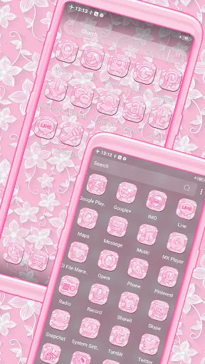 Pink White Flower Theme screenshot 4
