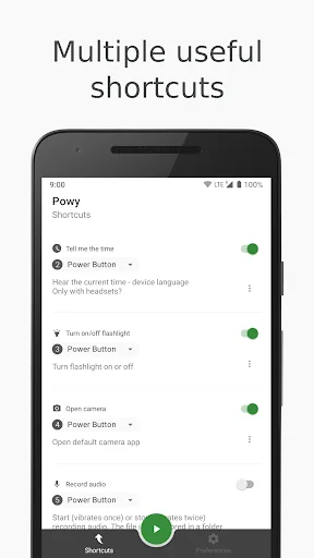 Powy - Power button shortcuts screenshot 1