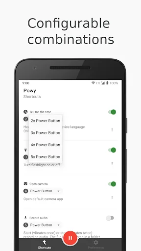 Powy - Power button shortcuts screenshot 4