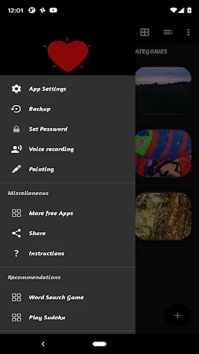 Diary App - Dark Mode