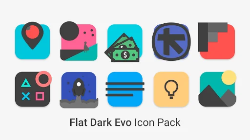 Flat Dark Evo - Icon Pack screenshot 4