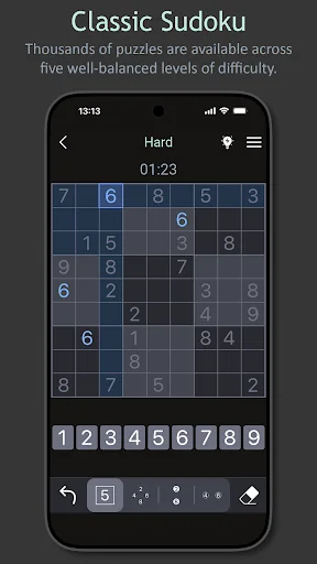 Dark Sudoku - Classic Puzzle screenshot 1
