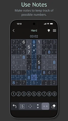 Dark Sudoku - Classic Puzzle screenshot 2