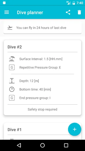 Dive Planner