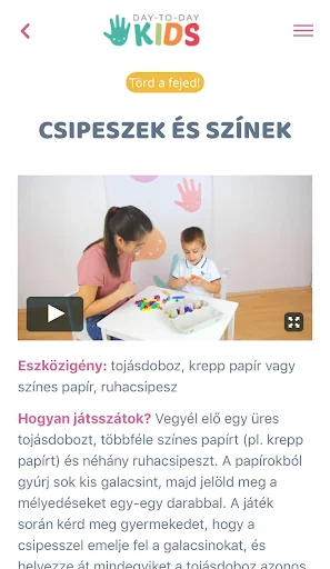 Day-to-day Kids - játékötletek