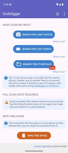 DiskDigger photo/file recovery screenshot 3