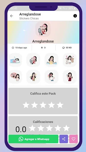 Stickers lindos para Chicas -  screenshot 2