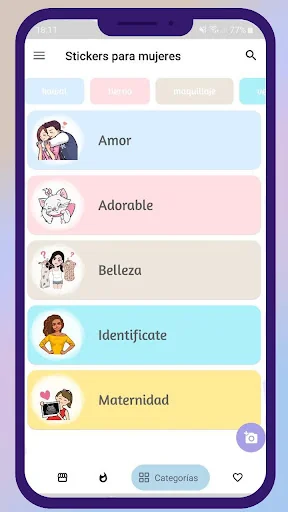Stickers lindos para Chicas -  screenshot 4