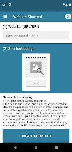 Website Shortcut