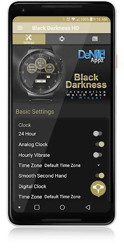 Black Darkness HD WatchFace screenshot 4