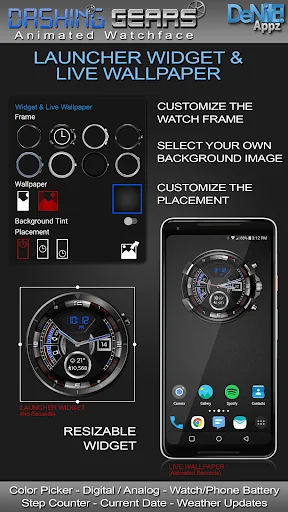 Dashing Gears HD WatchFace screenshot 2