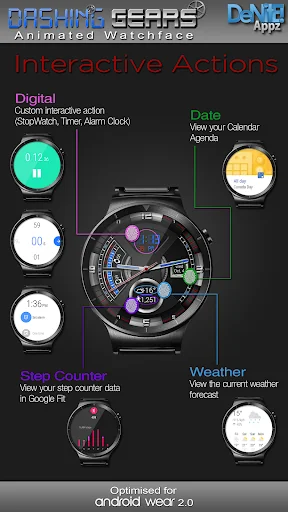 Dashing Gears HD WatchFace screenshot 3