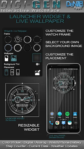 Digi-Gen HD Watch Face screenshot 2