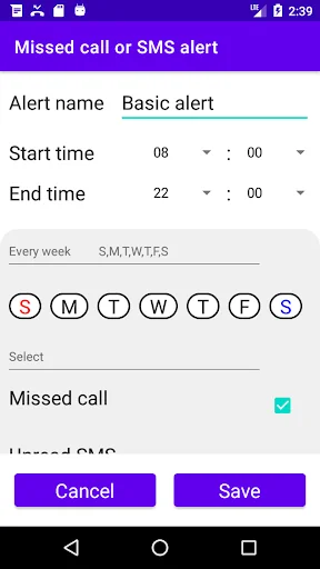 Missed Call Alert Plus screenshot 4