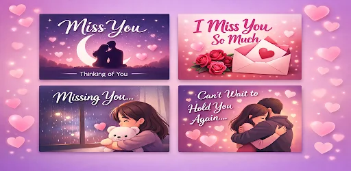 Miss You GIF & Greeting Cards screenshot 2
