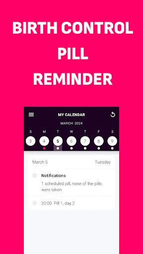 Birth control pill reminder