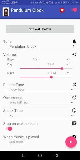 Pendulum Clock - Chime & Live 