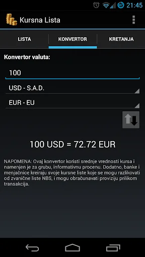 Kursna Lista - Srbija screenshot 2