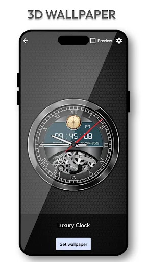Analog Clock Live Wallpaper 3D