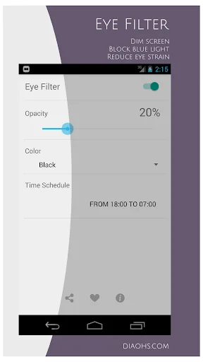 Eye Filter (Blue light filter) screenshot 1