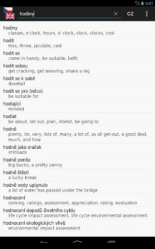 Czech-English offline dict. screenshot 4