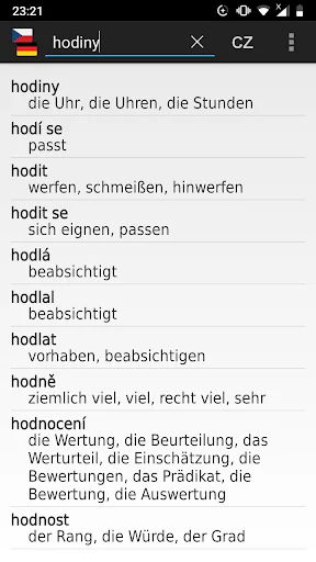 Czech-German offline dict.