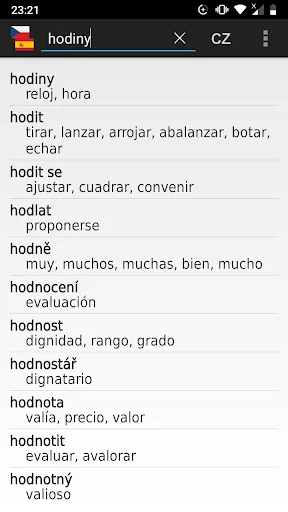 Czech - Spanish offline dict.