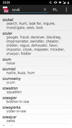 Polish - English offline dict.