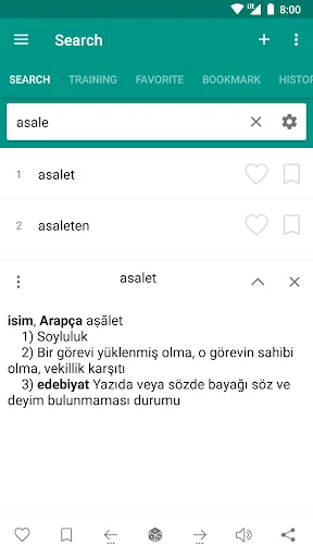 Turkish dictionary - offline screenshot 1