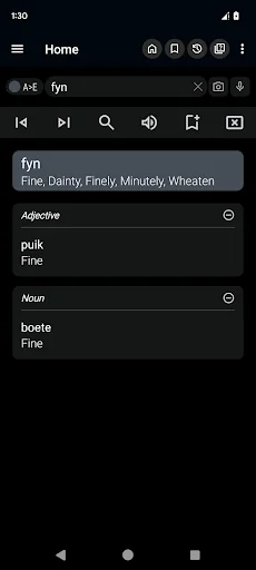 English Afrikaans Dictionary screenshot 2