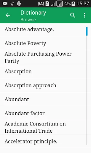 Economic Terms Dictionary