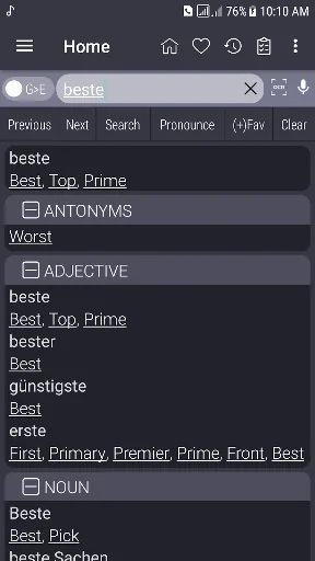 English German Dictionary screenshot 2