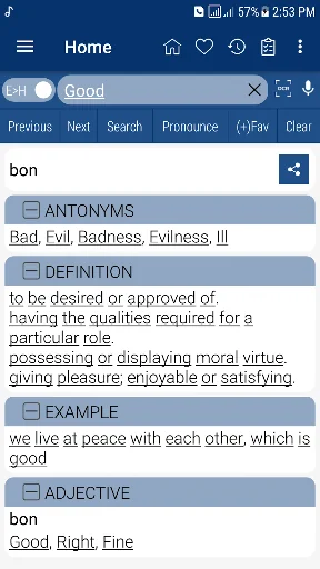 Haitian Creole Dictionary screenshot 1