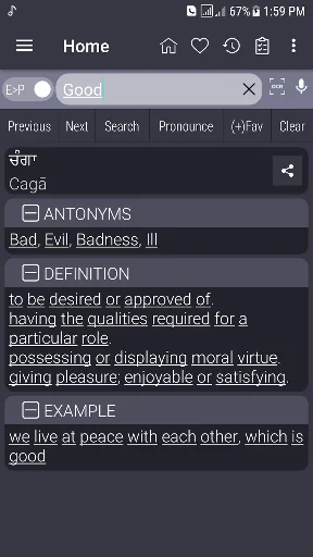 English Punjabi Dictionary screenshot 1