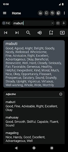 English Filipino Dictionary screenshot 2