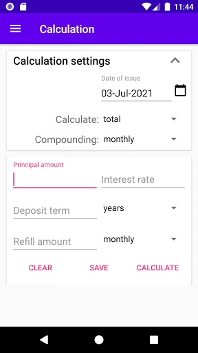 Compound interest calculator